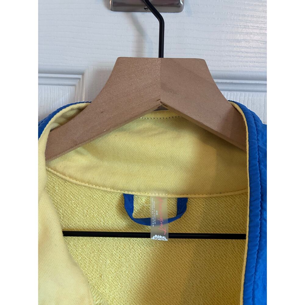 Free People Movement World Tour Two-Piece Set Yellow Blue Jacket + Shorts Size M - Picture 6 of 12